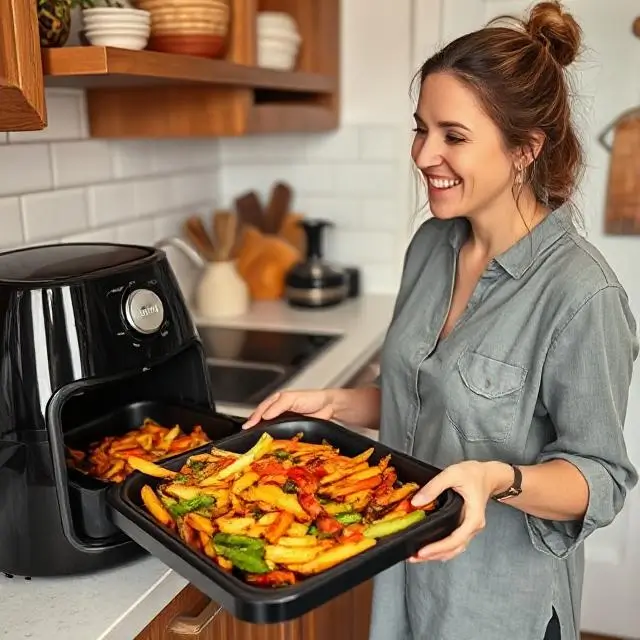 City cook enjoying easy and delicious Air Fryer Recipes from Buzzpress