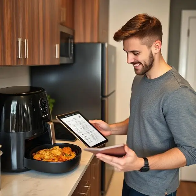 Beginner home cook learning to make Air Fryer Recipes with Buzzpress guide
