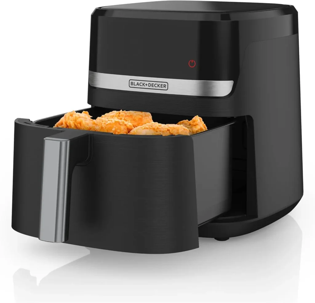 BLACK+DECKER compact air fryer under $100 with simple controls perfect for small households